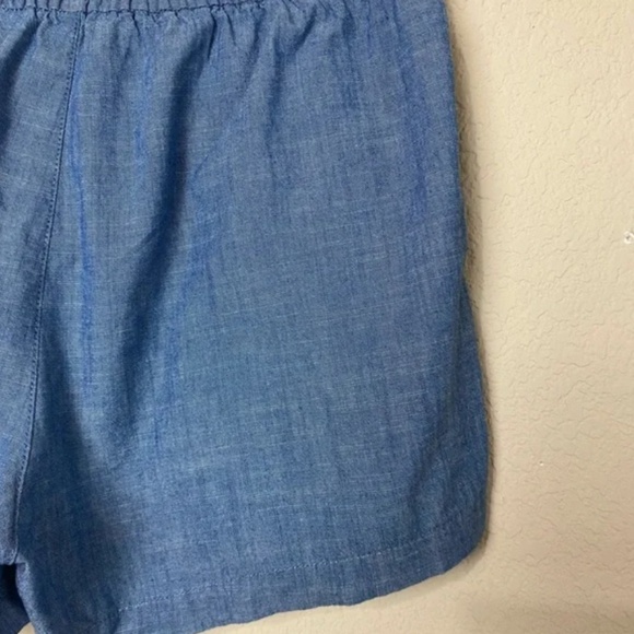 J. Crew Blue Chambray Drawstring Pull Up Shorts (Size Small) - Picture 7 of 12